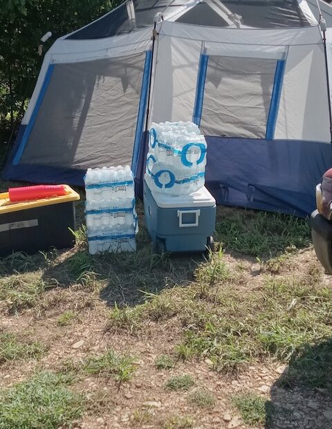 camping food and supplies